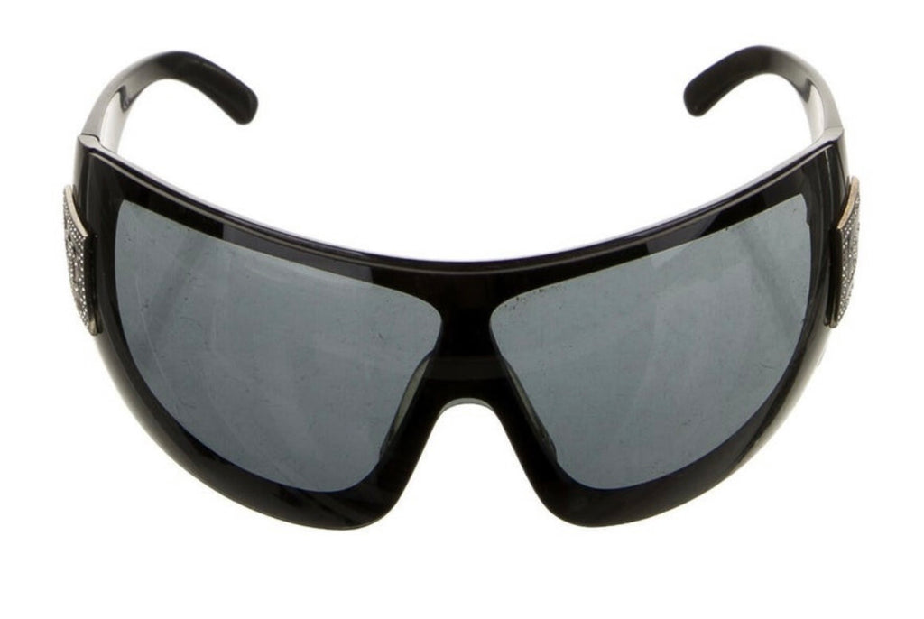 black chanel shield sunglasses